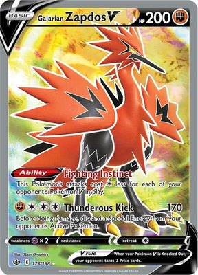 Galarian Zapdos V (Full Art), Chilling Reign