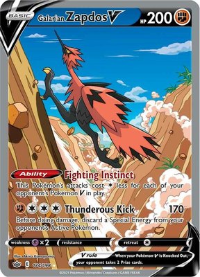 Galarian Zapdos V (Alternate Full Art), Chilling Reign