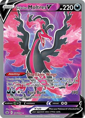 Galarian Moltres V (Full Art), Chilling Reign