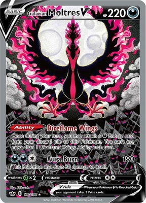 Galarian Moltres V (Alternate Full Art), Chilling Reign