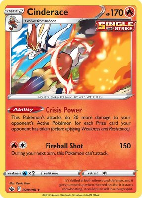 Cinderace, Deck Exclusives