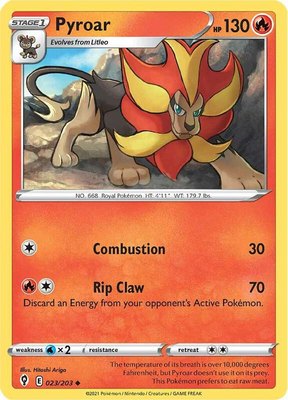 Pyroar, Evolving Skies