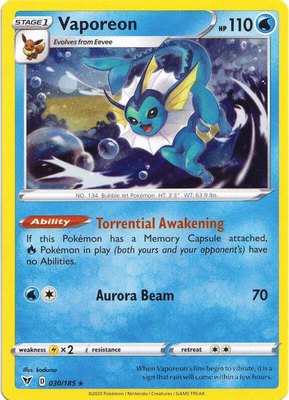 Vaporeon (Cosmos Holo), Miscellaneous Cards & Products