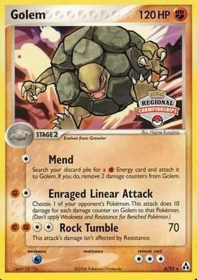 Golem (Regional Championships), League & Championship Cards