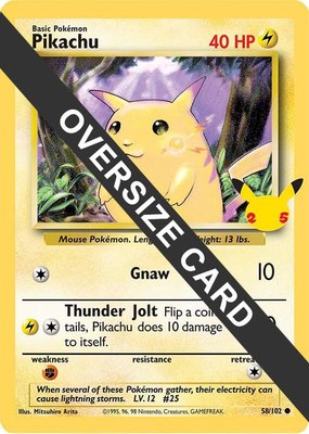 Pikachu (25th Anniversary), Jumbo Cards