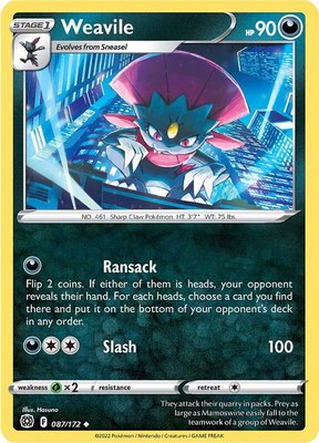 Weavile, Brilliant Stars