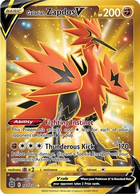 Galarian Zapdos V (Secret), Brilliant Stars