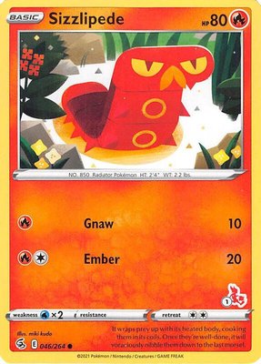 Sizzlipede (#1 Cinderace Stamped), Battle Academy 2022