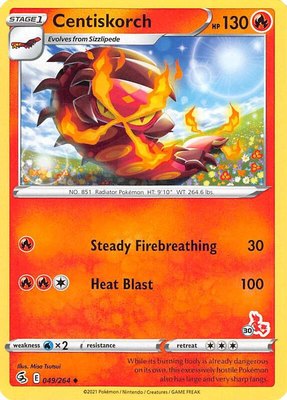 Centiskorch (#30 Cinderace Stamped), Battle Academy 2022