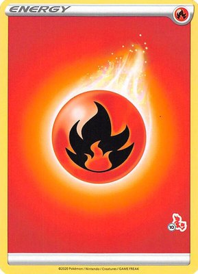 Fire Energy (#10 Cinderace Stamped), Battle Academy 2022