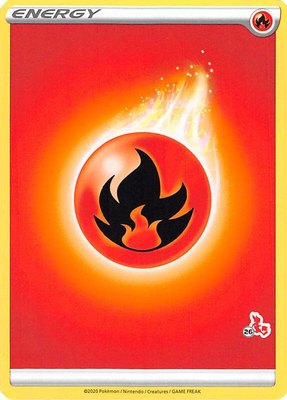 Fire Energy (#26 Cinderace Stamped), Battle Academy 2022