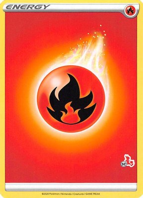 Fire Energy (#32 Cinderace Stamped), Battle Academy 2022