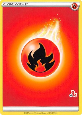 Fire Energy (#35 Cinderace Stamped), Battle Academy 2022