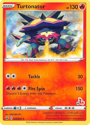 Turtonator (#39 Cinderace Stamped), Battle Academy 2022