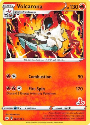 Volcarona (#27 Cinderace Stamped), Battle Academy 2022
