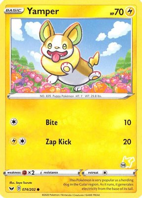 Yamper (#58 Pikachu Stamped), Battle Academy 2022