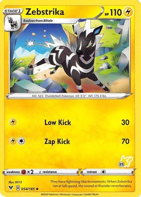 Zebstrika (#25 Pikachu Stamped), Battle Academy 2022