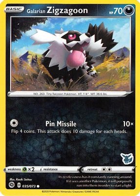 Galarian Zigzagoon (Eevee Stamped), Battle Academy 2022