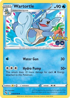 Wartortle, Pokemon GO