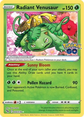 Radiant Venusaur, Pokemon GO