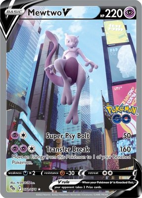 Mewtwo V (Alternate Full Art), Pokemon GO