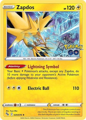 Zapdos, Pokemon GO