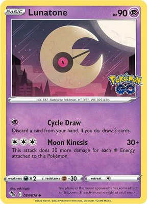 Lunatone, Pokemon GO