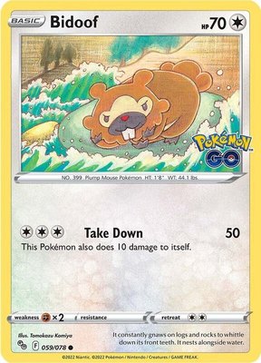 Bidoof, Pokemon GO