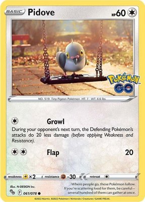 Pidove, Pokemon GO