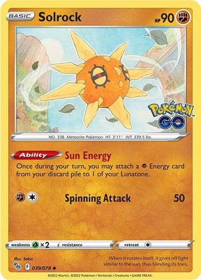 Solrock, Pokemon GO