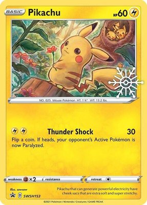 Pikachu (Holiday Calendar), Sword & Shield Promo Cards