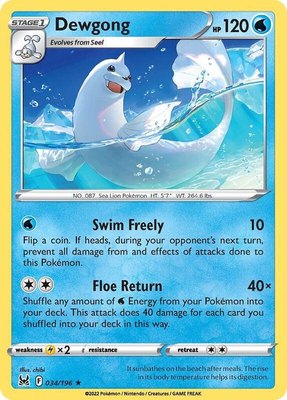 Dewgong, Lost Origin