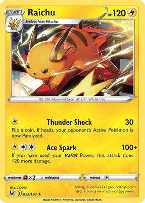 Raichu, Lost Origin