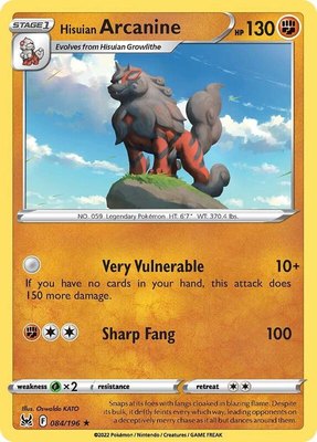 Hisuian Arcanine, Lost Origin