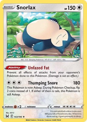Snorlax, Lost Origin