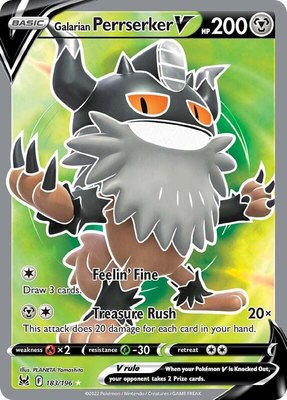 Galarian Perrserker V (Full Art), Lost Origin