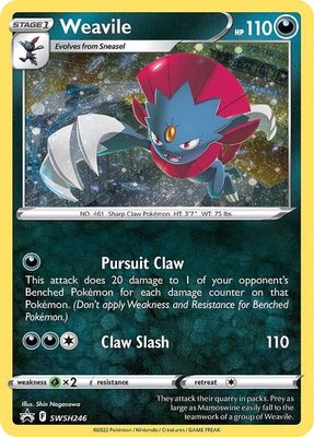 Weavile (Cosmos Holo), Sword & Shield Promo Cards