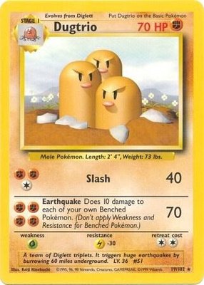 Dugtrio, Base Set