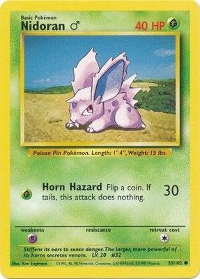 Nidoran M, Base Set