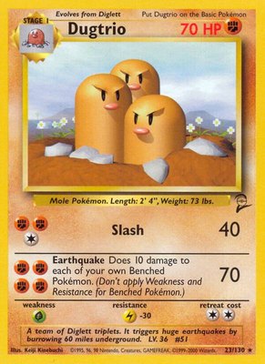 Dugtrio, Base Set 2