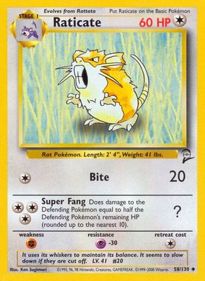 Raticate, Base Set 2