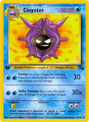Cloyster, Fossil
