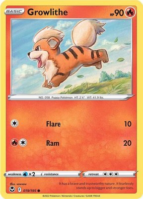 Growlithe, Silver Tempest