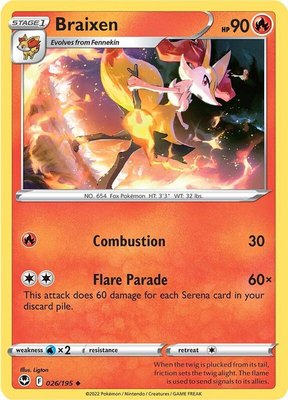 Braixen, Silver Tempest