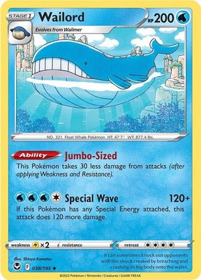 Wailord, Silver Tempest