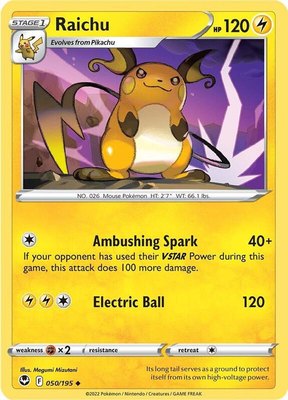 Raichu, Silver Tempest