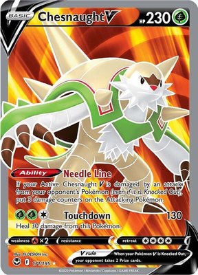 Chesnaught V (Full Art), Silver Tempest