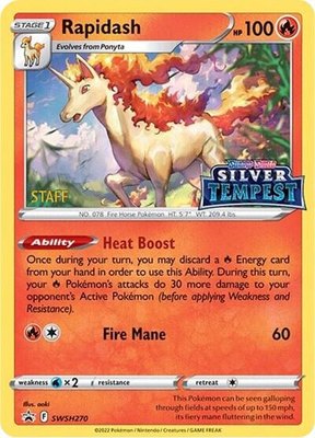 Rapidash (Prerelease) [STAFF], Sword & Shield Promo Cards