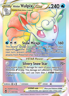 Alolan Vulpix VSTAR (Secret), Silver Tempest