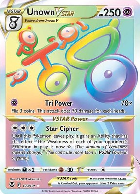 Unown VSTAR (Secret), Silver Tempest